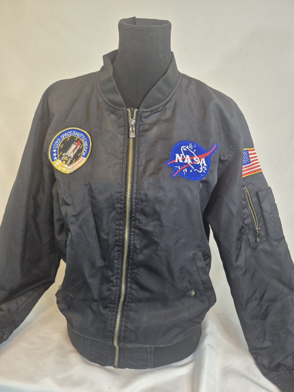 NASA Patch Black Bomber Jacket